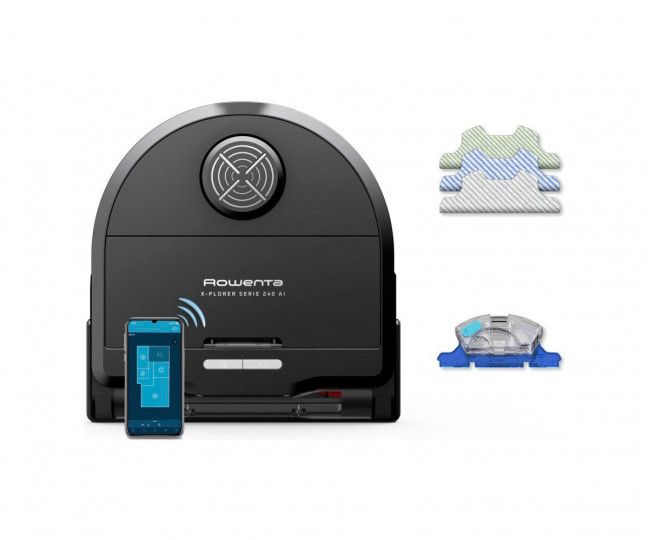 Робот-пилосос з вологим прибиранням Rowenta X-Plorer Serie 240 AI Animal & Allergy Model RR9675WH